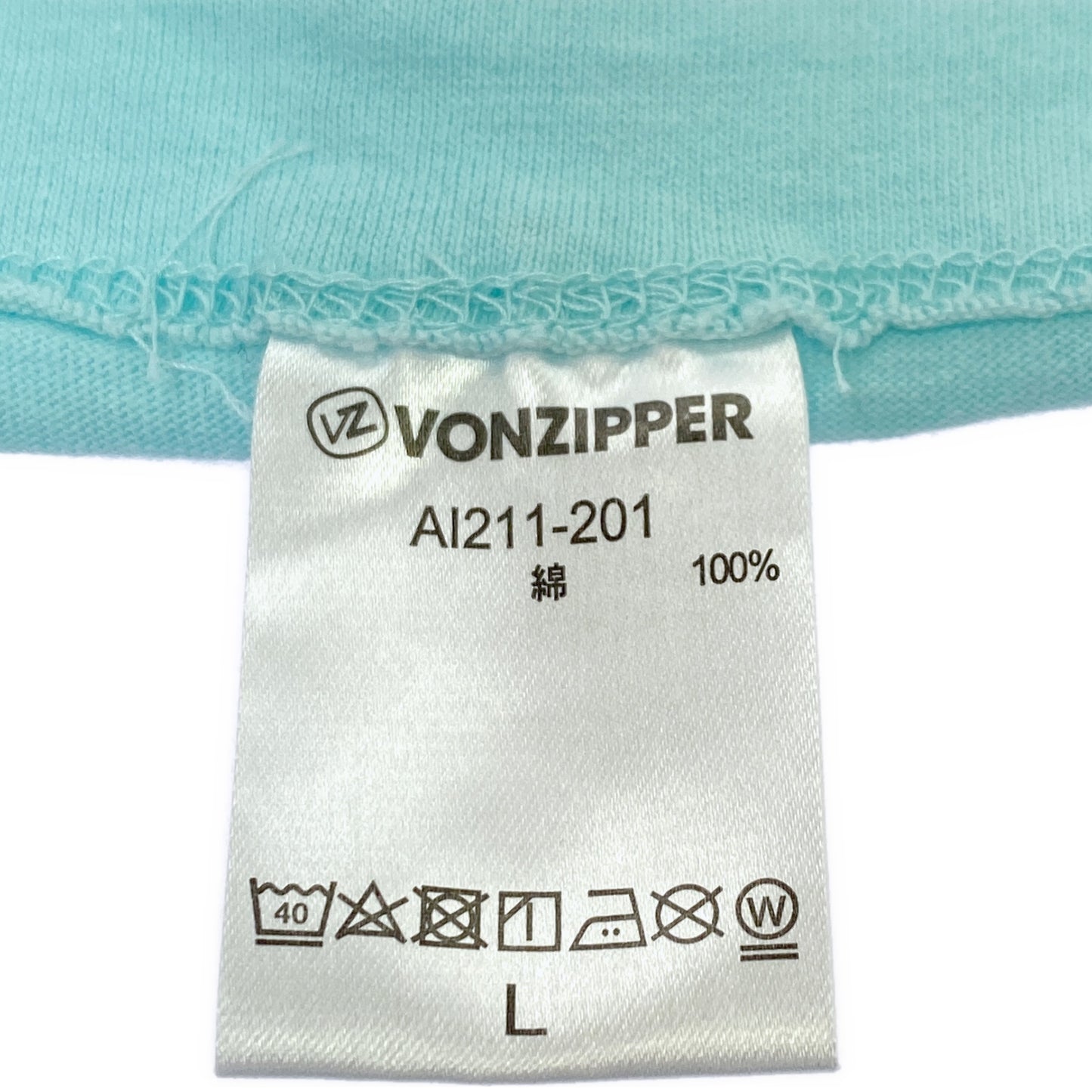 VonZipper カリフォルニアロゴ ミントグリーン Tシャツ