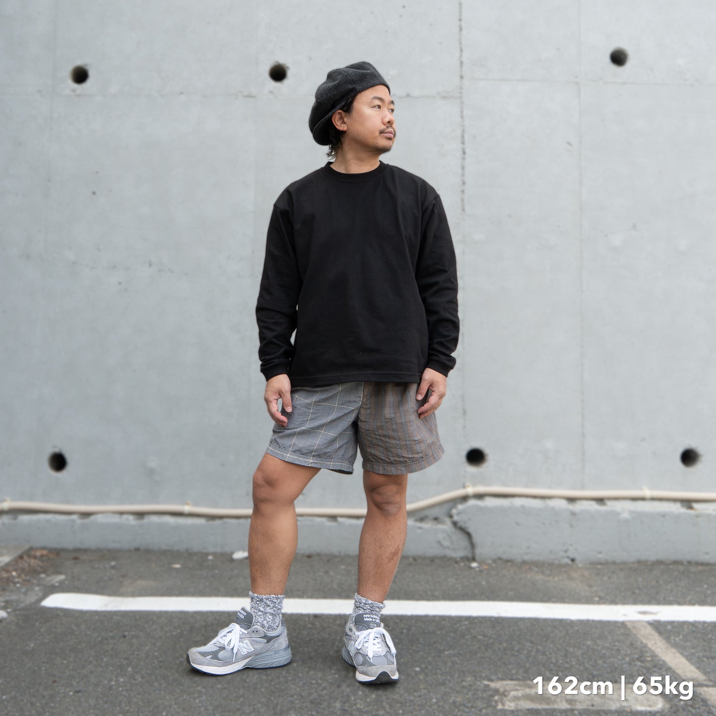 BULL ロンT（袖リブ）：ワイド 黒