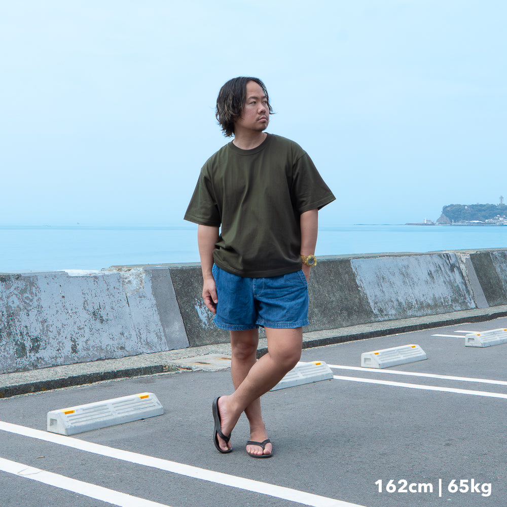 BULL Tシャツ：ワイド / オリーブカーキ